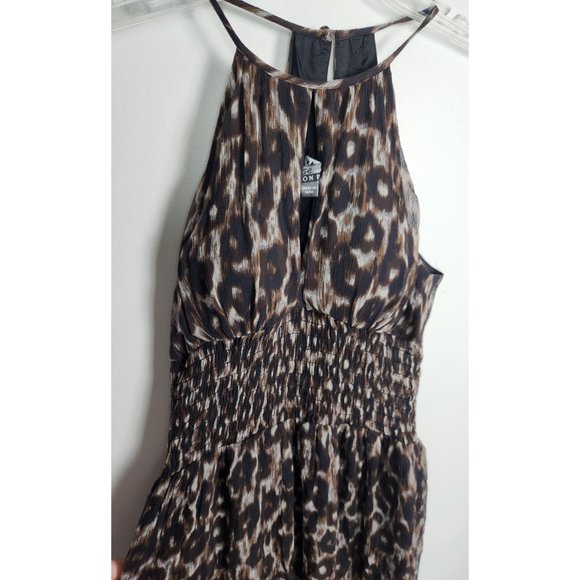 Muse Exclusively For Boston Proper Women's Sz. 2 Silk Leopard Print Maxi Dress - Picture 2 of 8